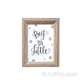 Cadre en bois massif de style classique personnalisé Cadre photo blanc Handprint Shadow Box Cadre Super pour le cadeau